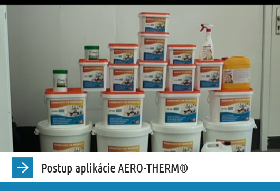 Postup aplikácie AERO-THERM ťahaním a striekaním